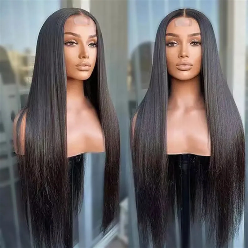 Straight 2x6 Lace Closure Wig Middle Part HD Transparent Lace Closure Affordable Price Human Hair Wigs - 图片 3